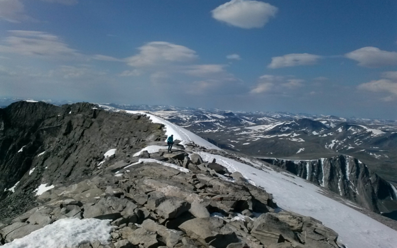 Nådde toppen av  Snøhetta